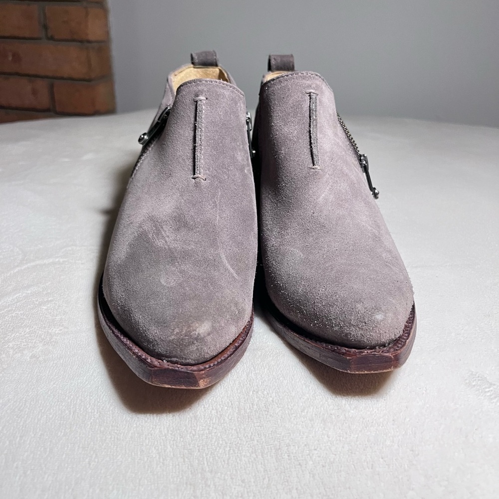 Frye Gray Suede Ankle Booties - Picture 4 of 6